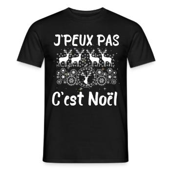 Je peux pas c est Noël - T-shirt homme - noir - Devant - AI Model Male 178 light (178cm)