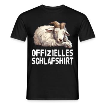 Chemise de nuit officielle Goat - T-shirt homme - noir - Devant - AI Model Male 178 light (178cm)