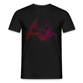 Kitesurfer Kite Kitesurfing Kitesurf Kitesurfen - T-shirt homme - noir - Devant - AI Model Male 178 light (178cm)