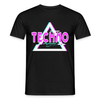 Techno - T-shirt homme - noir - Devant - AI Model Male 178 light (178cm)