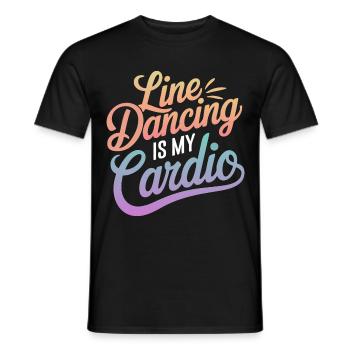 Line Dancing Tanzen Tänzer - Männer T-Shirt - Schwarz - Vorne - AI Model Male 178 light (178cm)