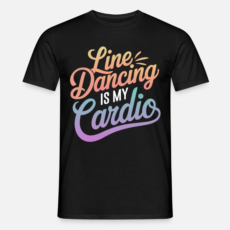 Line Dancing Tanzen Tänzer - Männer T-Shirt - Schwarz