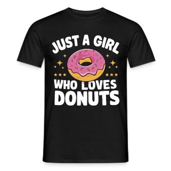 Donut Donuts Candy Bagel - Men's T-Shirt - black - Front - AI Model Male 178 light (178cm)