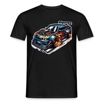 Sports Car Tuning Car - Men's T-Shirt - black - Front - AI Model Male 178 light (178cm)