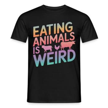 Végétarien Végétalien Végétarien Végétarien - T-shirt homme - noir - Devant - AI Model Male 178 light (178cm)