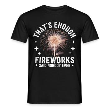 Pyrotechnics Fireworks Pyrotechnics - Men's T-Shirt - black - Front - AI Model Male 178 light (178cm)
