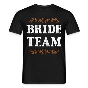 Bride Crew - Men's T-Shirt - black - Front - AI Model Male 178 light (178cm)