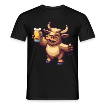 Bière Taurus Pixel - T-shirt homme - noir - Devant - AI Model Male 178 light (178cm)