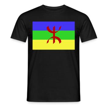 Berberfahne - Männer T-Shirt - Schwarz - Vorne - AI Model Male 178 light (178cm)