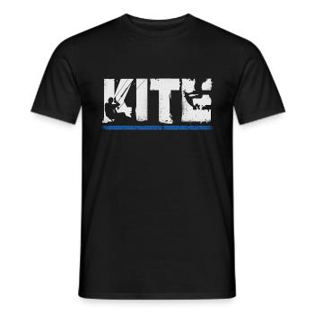 KITE Surfing Kitesurfing Kiting Kitesurfing - Men's T-Shirt - black - Front - AI Model Male 178 light (178cm)