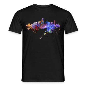 Miami Skyline - T-shirt homme - noir - Devant - AI Model Male 178 light (178cm)