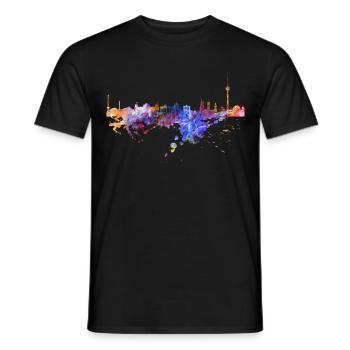 Berlin Skyline - Männer T-Shirt - Schwarz - Vorne - AI Model Male 178 light (178cm)