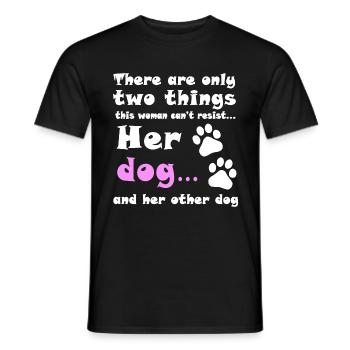 Amoureux des chiens - T-shirt homme - noir - Devant - AI Model Male 178 light (178cm)