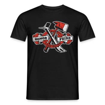 Honor Pride pompier pompier pompiers - T-shirt homme - noir - Devant - AI Model Male 178 light (178cm)