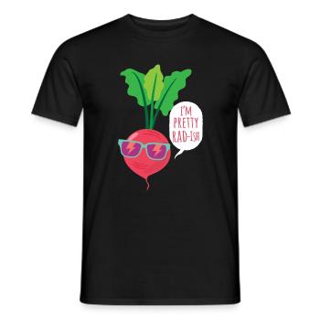 I'm Pretty Rad-ish Veganer Vegetarier Radieschen - Männer T-Shirt - Schwarz - Vorne - AI Model Male 178 light (178cm)