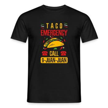 Appel d'urgence Taco 9-Juan-Juan Mexican Gift - T-shirt homme - noir - Devant - AI Model Male 178 light (178cm)