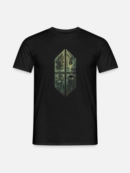 Cthulhu ornament cloud forest - Men's T-Shirt - black
