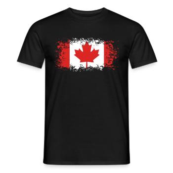 Canada Canada North America flag gift idea - Men's T-Shirt - black - Front - AI Model Male 178 light (178cm)