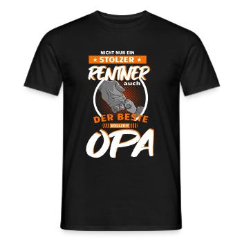 Pensioners super gift for grandpa - Men's T-Shirt - black - Front - AI Model Male 178 light (178cm)