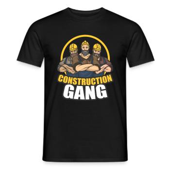 Équipement de construction travailleurs de la construction équipe de construction de chantier de construction - T-shirt homme - noir - Devant - AI Model Male 178 light (178cm)