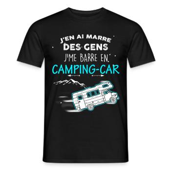 Camping car humour - T-shirt homme - noir - Devant - AI Model Male 178 light (178cm)