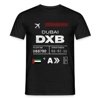 Dubai airport tag - Men's T-Shirt - black - Front - AI Model Male 178 light (178cm)