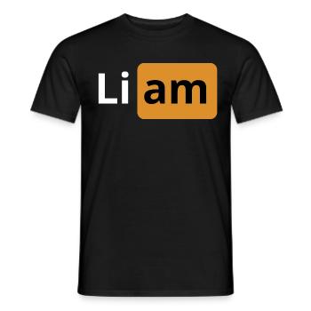 Geschenk für Liam | | Porno Logo Geschenk beauf - Männer T-Shirt - Schwarz - Vorne - AI Model Male 178 light (178cm)