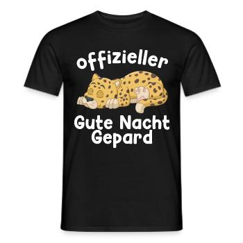 Gute Nacht Gepard schlafen Geschenk - Männer T-Shirt - Schwarz - Vorne - AI Model Male 178 light (178cm)