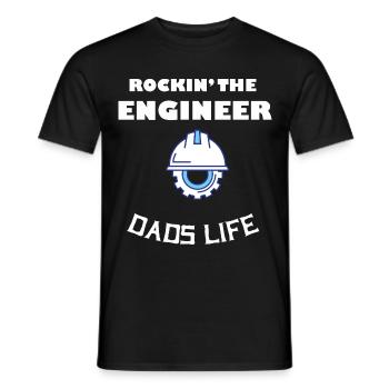 Rockin' l’ingénieur Papas Programmeurs de vie Math Ge - T-shirt homme - noir - Devant - AI Model Male 178 light (178cm)