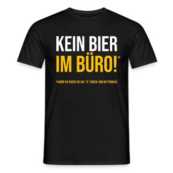 Büro Regel: Kein Bier im Büro - Männer T-Shirt - Schwarz - Vorne - AI Model Male 178 light (178cm)