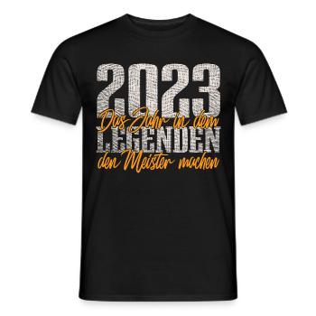 Meister 2023 Meisterprüfung Meisterbrief - Männer T-Shirt - Schwarz - Vorne - AI Model Male 178 light (178cm)