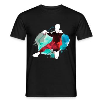 Handball Handball Joueur Handball Splash Bunt - T-shirt homme - noir - Devant - AI Model Male 178 light (178cm)