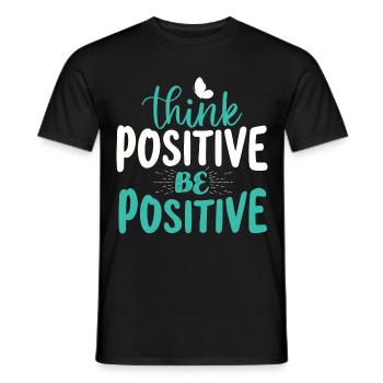 Penser positif est positif - T-shirt homme - noir - Devant - AI Model Male 178 light (178cm)
