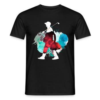 Golf Golfen Golfspieler Sport Hobby Club Bunt - Männer T-Shirt - Schwarz - Vorne - AI Model Male 178 light (178cm)