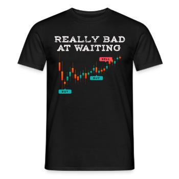 Crypto-monnaie vraiment mauvais à attendre impatiemment T - T-shirt homme - noir - Devant - AI Model Male 178 light (178cm)