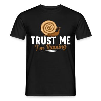 Snail Lover I Run Snail Owner - Men's T-Shirt - black - Front - AI Model Male 178 light (178cm)
