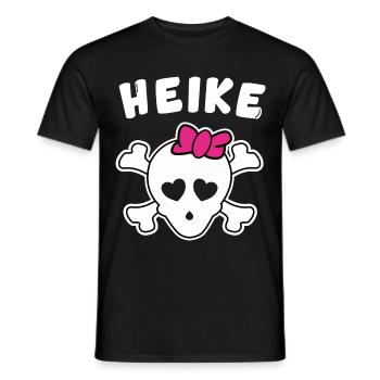 Pirate Heike Design pour les filles et les femmes - T-shirt homme - noir - Devant - AI Model Male 178 light (178cm)