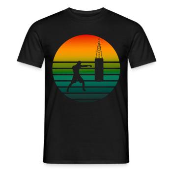 Boxen Vintage Boxsport Kampfsport - Männer T-Shirt - Schwarz - Vorne - AI Model Male 178 light (178cm)