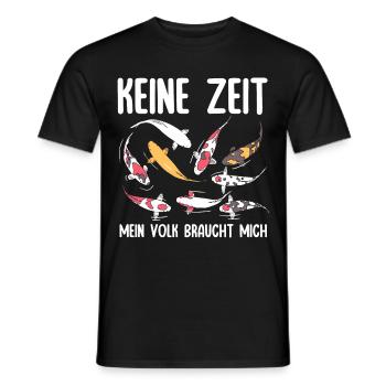 Pas le temps, mon peuple a besoin de moi, carpe koï - T-shirt homme - noir - Devant - AI Model Male 178 light (178cm)
