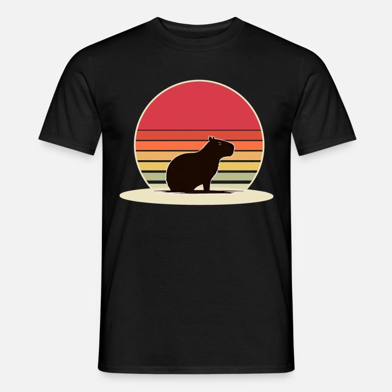 Capybara - Männer T-Shirt - Schwarz