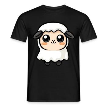 Mouton Halloween Bande dessinée Fantôme - T-shirt homme - noir - Devant - AI Model Male 178 light (178cm)