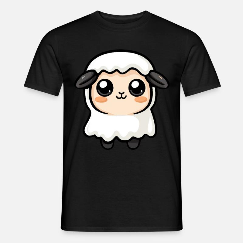 Schaf Halloween Comic Geist - Männer T-Shirt - Schwarz