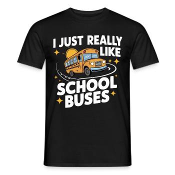 Bus Busfahrer Schulbus - Männer T-Shirt - Schwarz - Vorne - AI Model Male 178 light (178cm)