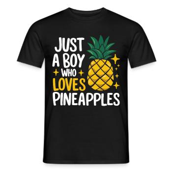 Ananas tropische hawaiianische Frucht - Männer T-Shirt - Schwarz - Vorne - AI Model Male 178 light (178cm)
