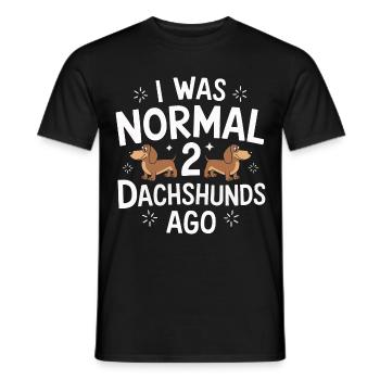 Chien teckel - T-shirt homme - noir - Devant - AI Model Male 178 light (178cm)