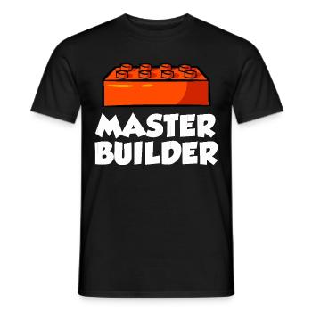Brick Builder Brick Building Master Builder - Men's T-Shirt - black - Front - AI Model Male 178 light (178cm)