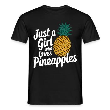 Ananas tropische hawaiianische Frucht - Männer T-Shirt - Schwarz - Vorne - AI Model Male 178 light (178cm)