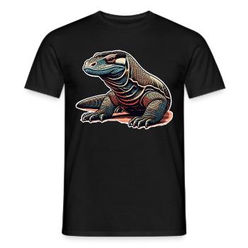 Komodowaran Komodo Dragon - Männer T-Shirt - Schwarz - Vorne - AI Model Male 178 light (178cm)