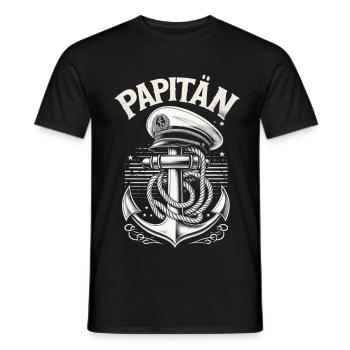 Papitän für Bootsbesitzer, Kapitäne und Papas - Männer T-Shirt - Schwarz - Vorne - AI Model Male 178 light (178cm)