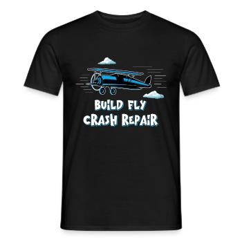 Construire un avion modèle - T-shirt homme - noir - Devant - AI Model Male 178 light (178cm)